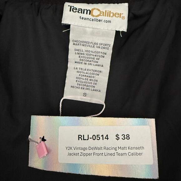 Y2K Vintage DeWalt Racing Matt Kenseth Jacket Zipper Front Lined Team Caliber - Picture 7 of 8